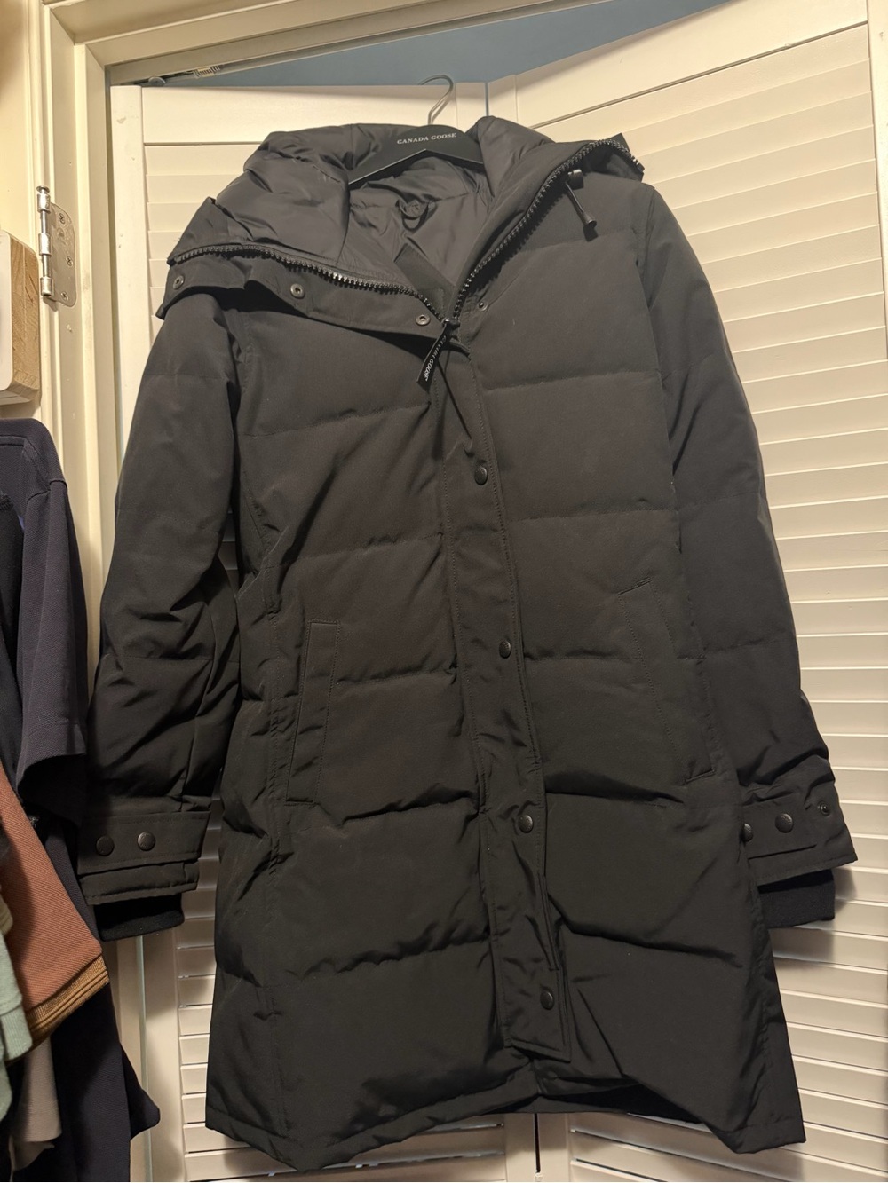 Canada Goose Black Quilted Long Puffer Coat